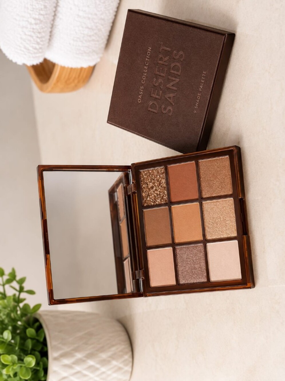 9-Shade Eyeshadow Palette - Warm Brown & Gold Tones